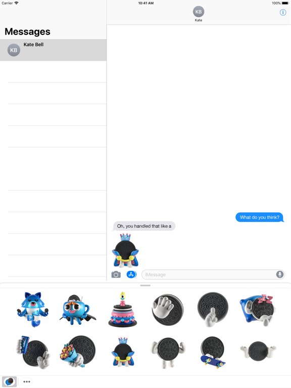 Oreo-emoji iPad screenshot 2 - Stickers app