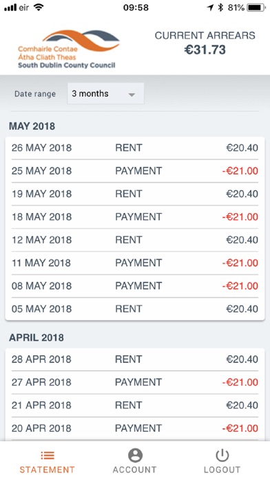 Mayo County Council Rents App screenshot 2