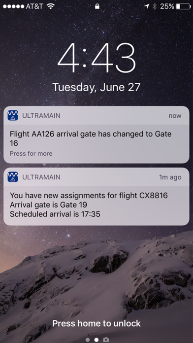 ULTRAMAIN Mobile Notify Screenshot
