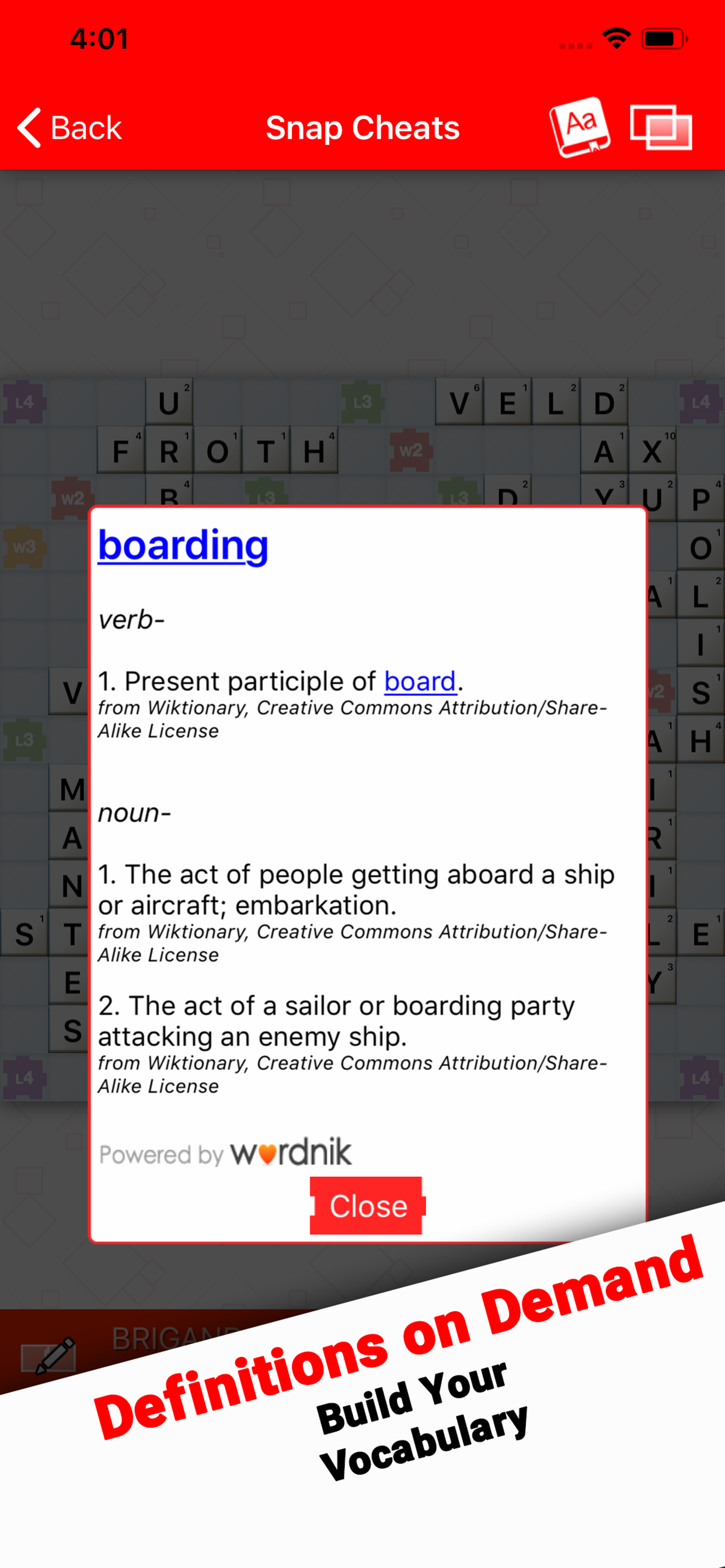 Snap Cheats - for Word Chums
