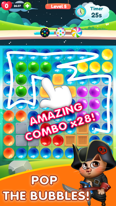 Kitty Bubble : Puzzle pop game Screenshot