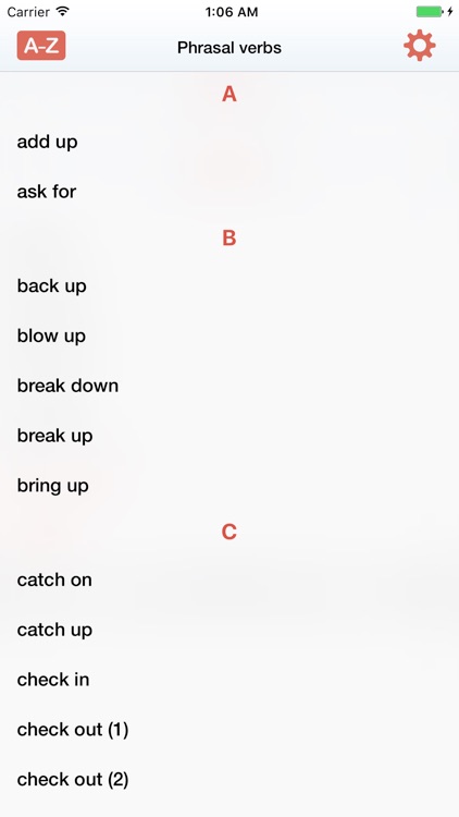 Most common Phrasal Verbs App screenshot-4