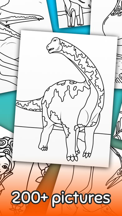 Dino coloring pages book Screenshot