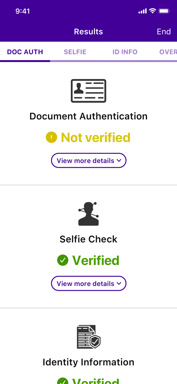 ID&V Proofing screenshot 5