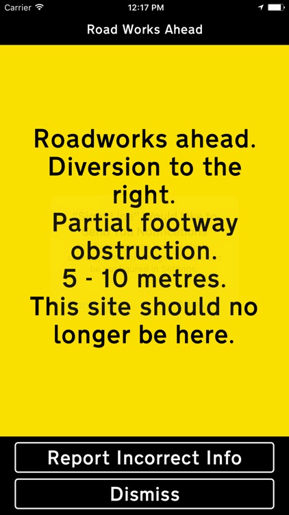 Sight Line for Roadworks