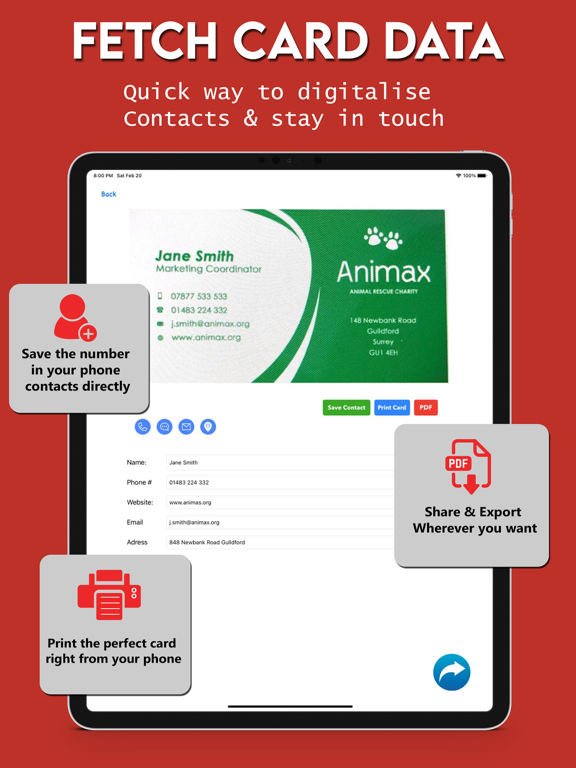 Screenshot #5 pour Business Card Scanner & OCR