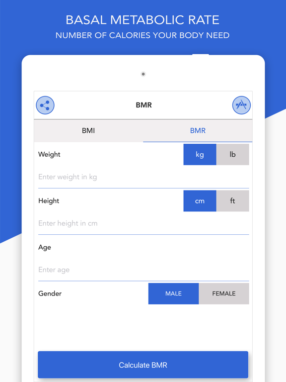 Screenshot #4 pour BMR Calculator with BMI Calc