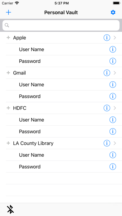 Screenshot #1 pour Personal Vault