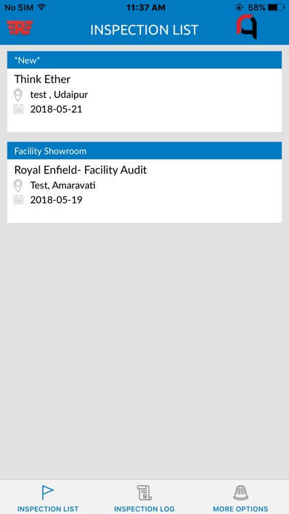 Royal Enfield Inspection