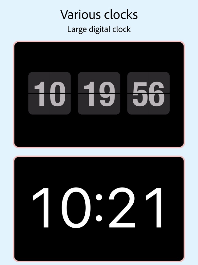 Horloge plein écran dans l'App Store