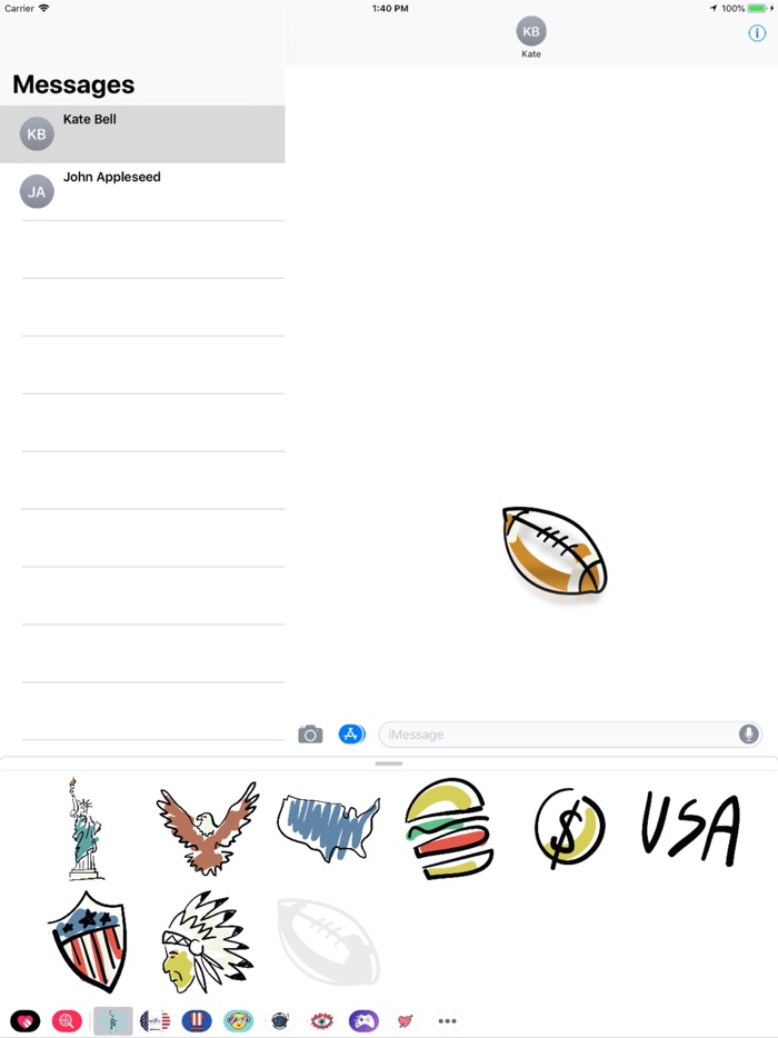 USA Doodles Stickers