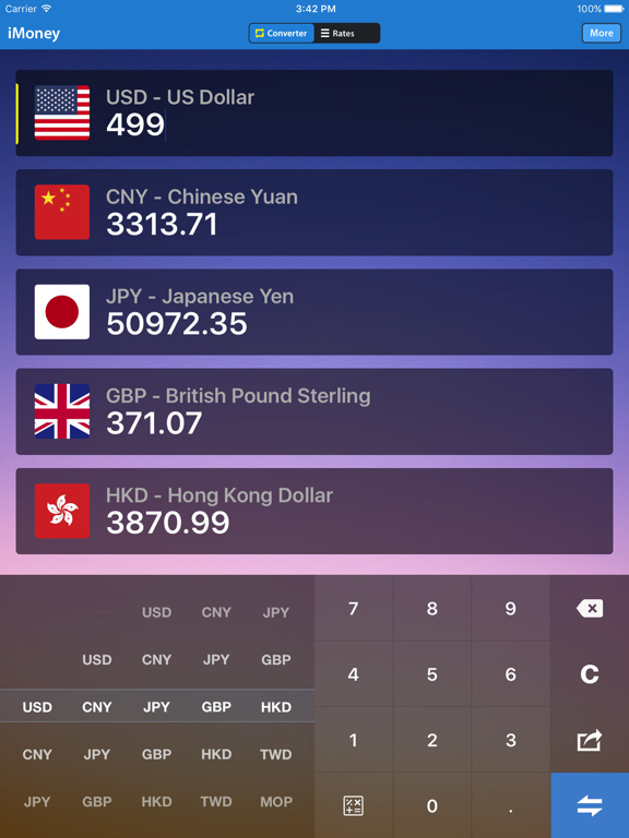 Screenshot #6 pour iMoney · Currency Converter