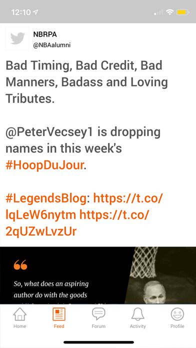 NBRPA Legends Locker Room Screenshot