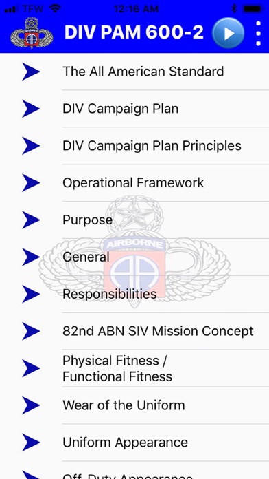 82 Airborne Division Pam 600-2 Screenshot