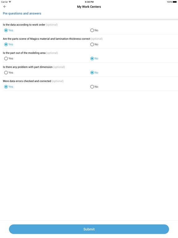 Link3D MES iPad screenshot 7 - Productivity app