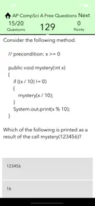 AP Computer Science screenshot #1 for iPhone