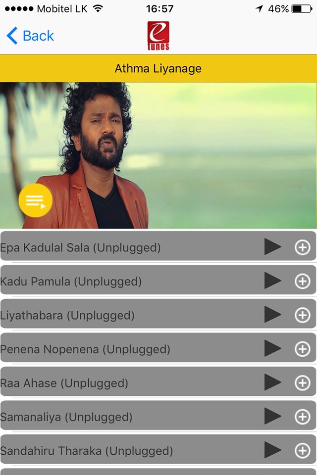 eTunes - Sri Lankan Music screenshot 2