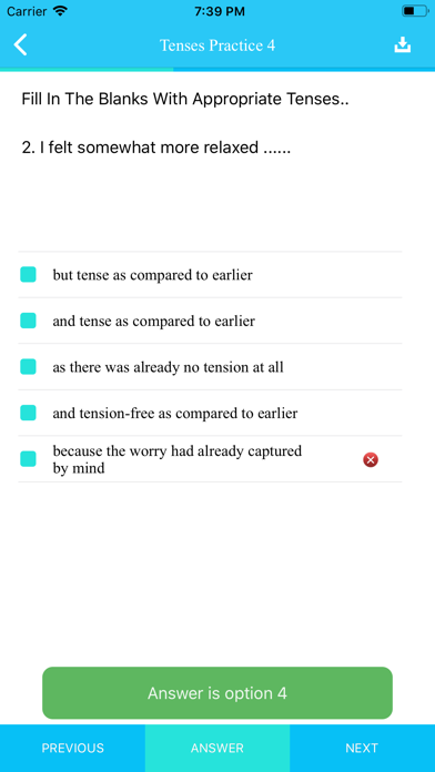 English Tenses Practice Screenshot