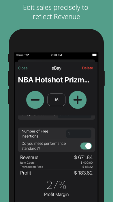 eRevenue - Profit Tracker Screenshot