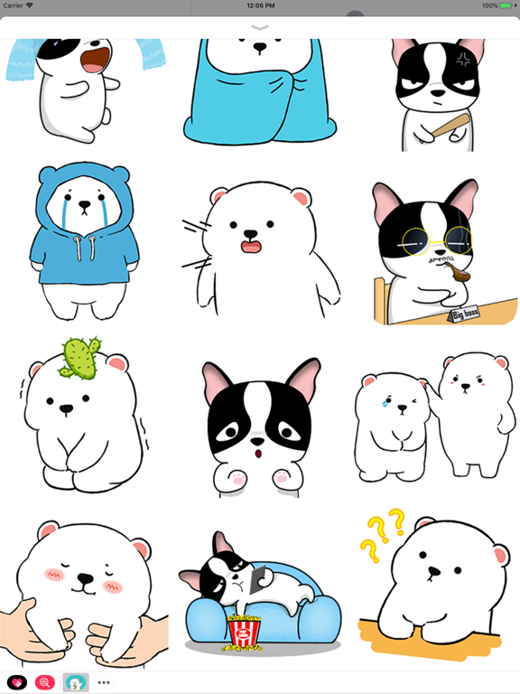 Funny Polar Bear and Bulldog iPad screenshot