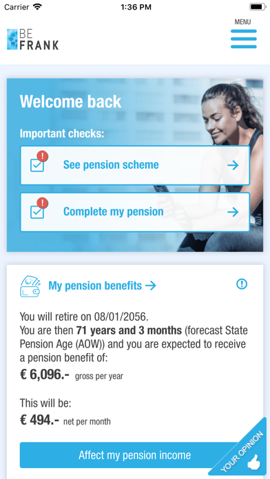 BeFrank - My Pension Screenshot