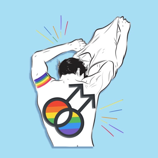 Pride Gay Guy Stickers iOS App