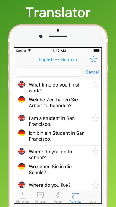 German Translator Dictionary + Screenshot