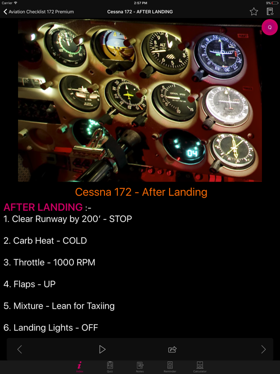 Screenshot #5 pour Aviation Checklist 172 Premium