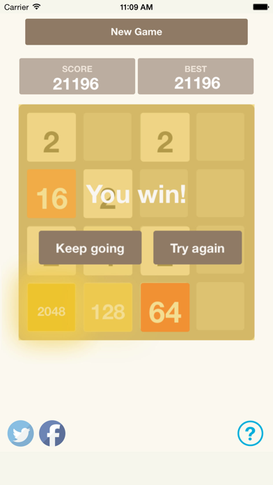 2048 Logic puzzle Game Screenshot