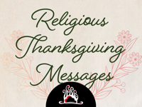 Religious Thanksgiving Message