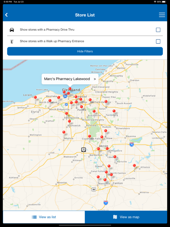 Marc’s Pharmacy Mobile App iPad screenshot 4 - Medical app