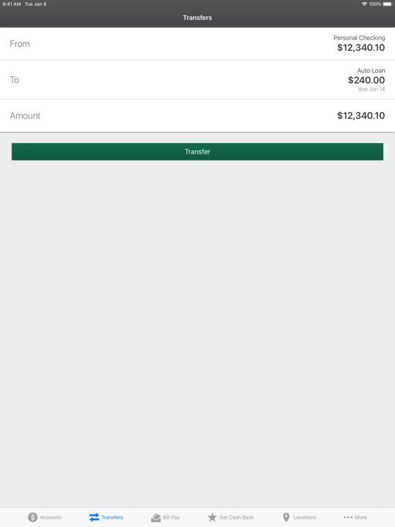 Educators Credit Union iPad screenshot 4 - Finance app