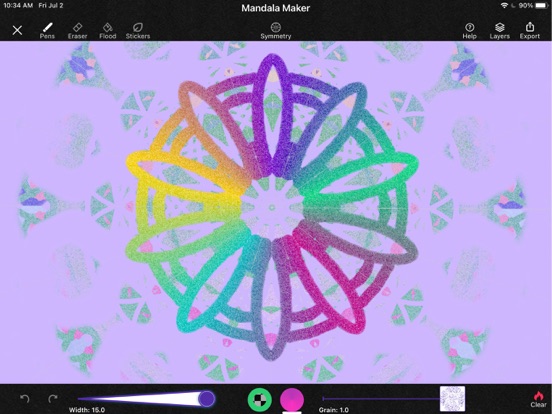 Mandala Maker: symmetry doodle iPad app afbeelding 6