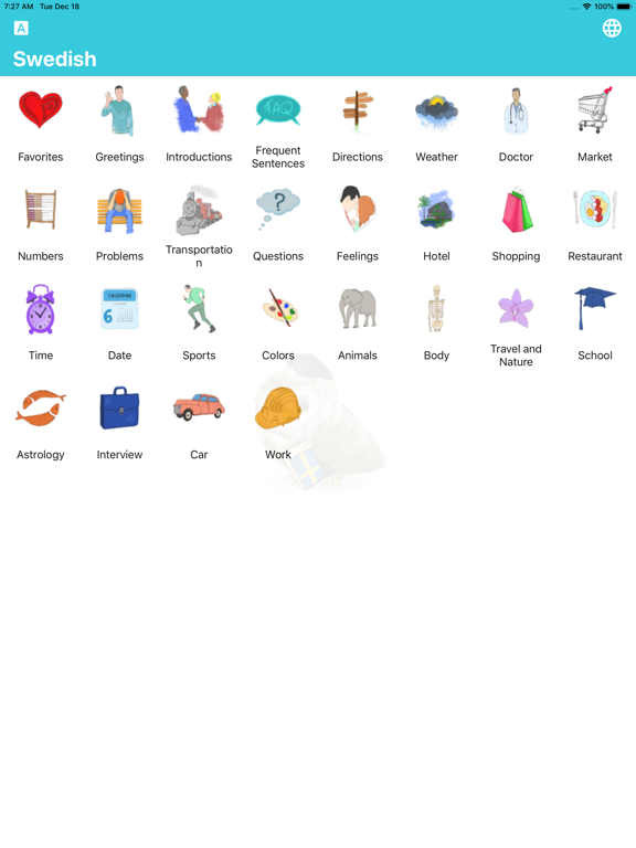 MTL Learn Swedish iPad screenshot 1 - Education app