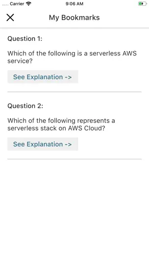 Screenshot von AWS CLF-C01 Certification Exam auf dem iPhone 7