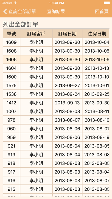 民宿訂房管理 Screenshot