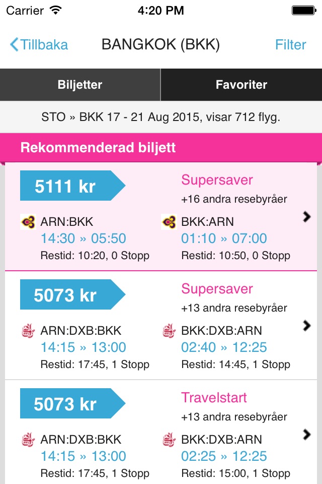 Alla Flygbiljetter screenshot 2