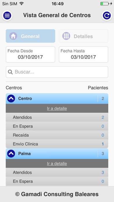 Giofactwin Patient Rack Screenshot