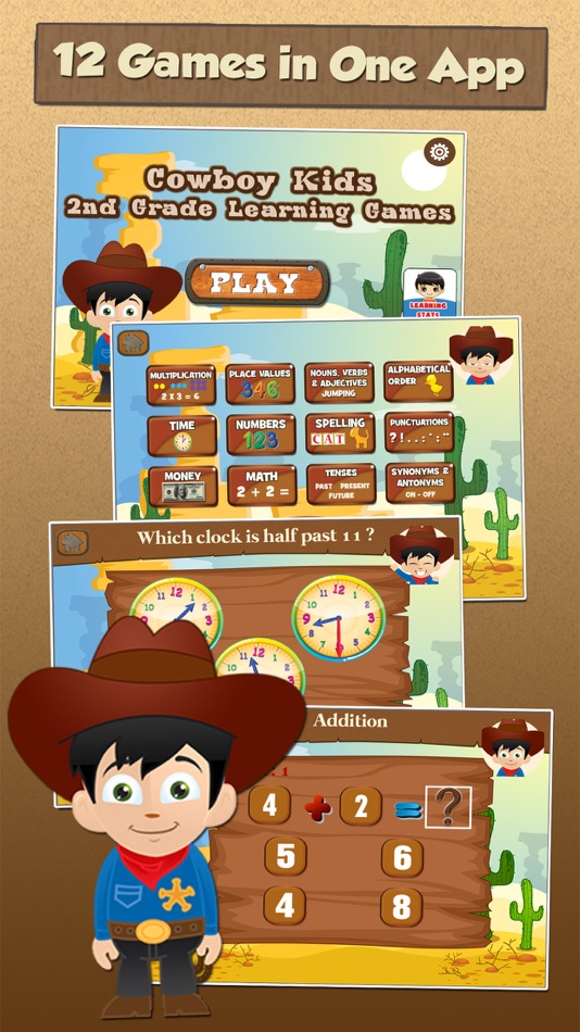 Cowboy Kid Games for 2nd Grade - 3.50 - (iOS)