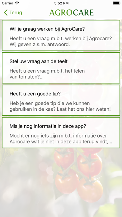 AgroCare info Screenshot