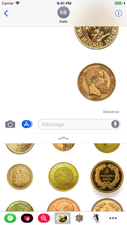 Coins Set Stickers