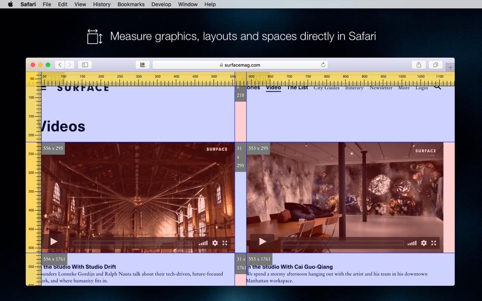 #1. Ruler for Safari (macOS) Podle: Denk Alexandru