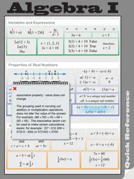 Game screenshot Algebra I Quick Reference hack