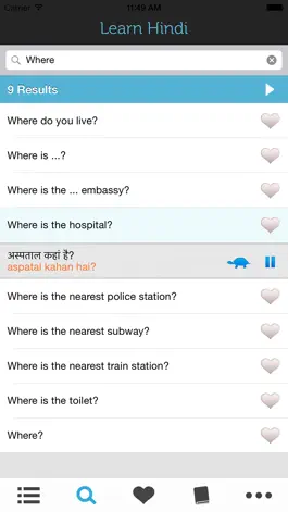 Game screenshot Learn Hindi - Phrasebook apk