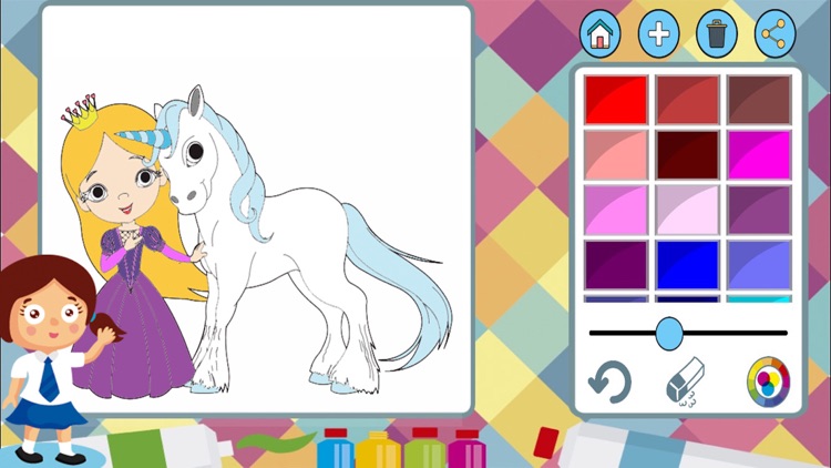 Princesses paint coloring book screenshot-3