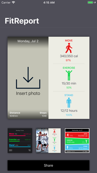 FitReport screenshot 2