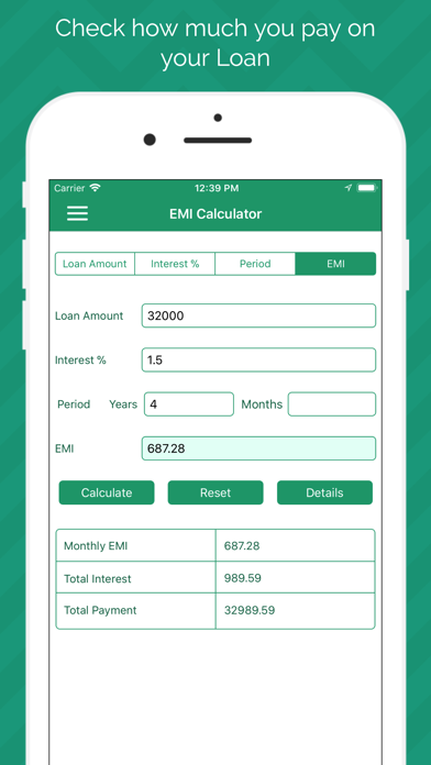 EMI Calculator - Loan Manager Screenshot