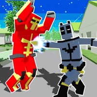 Pixel Superhero Block City War