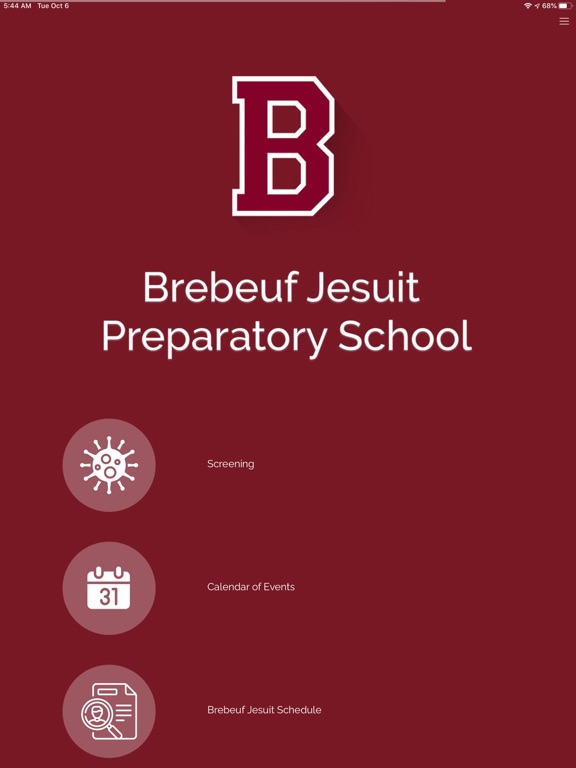Brebeuf Jesuit Preparatory iPad screenshot 1 - Education app