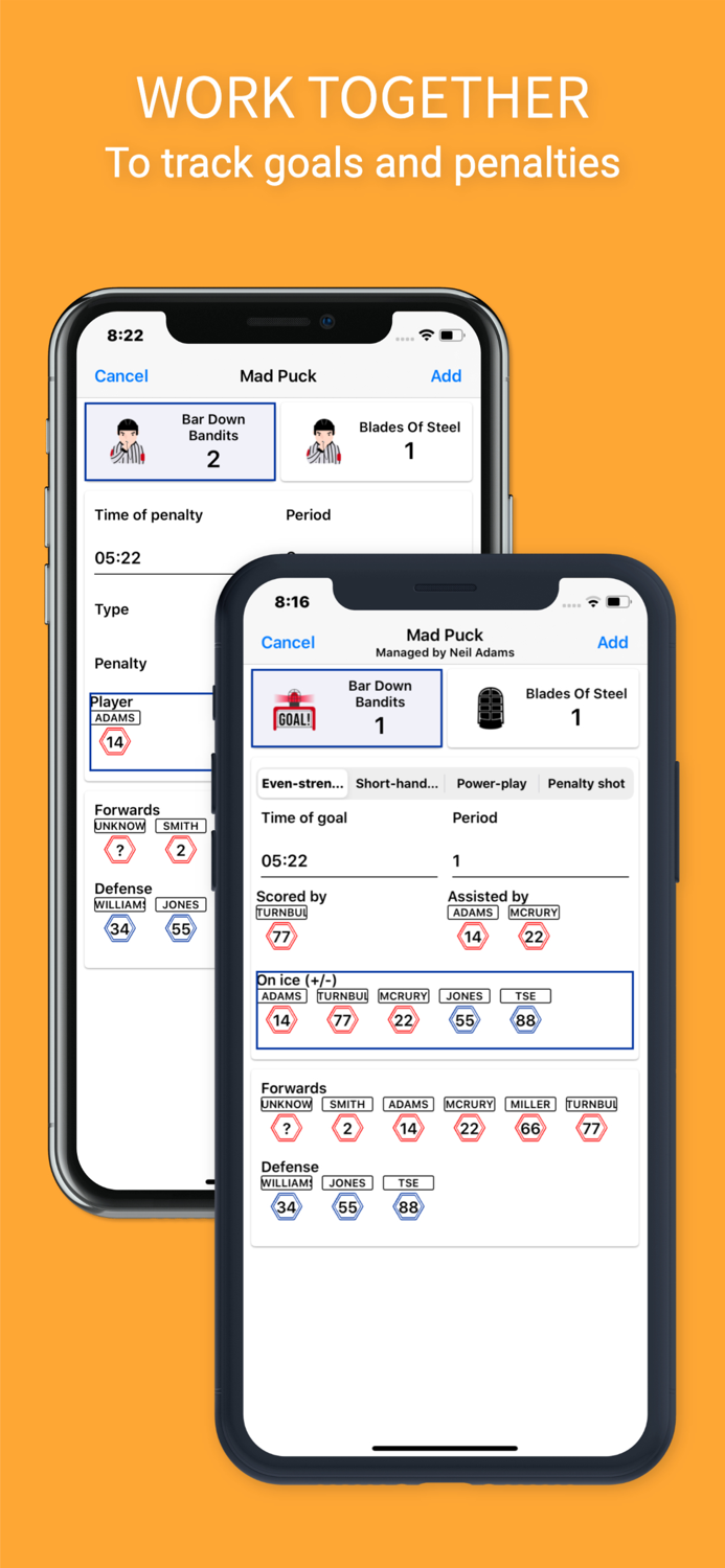 Mad Puck - Hockey Team Manager
